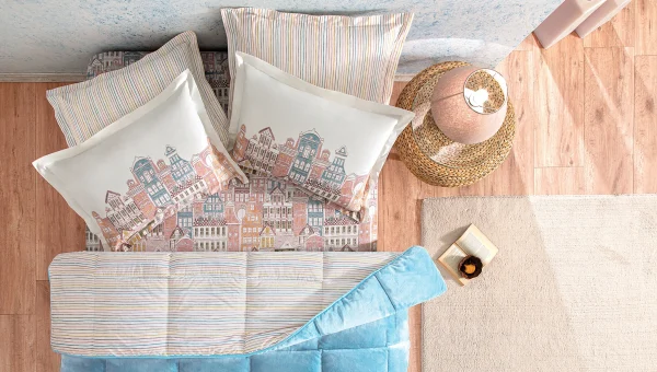 Puffy Panna Threefy Set - Mavi Uyku Seti