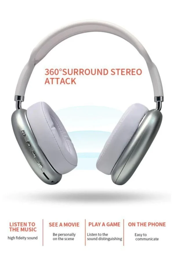 P9 Bluetooth Kablosuz Kulaklık Mavi - Görsel 3