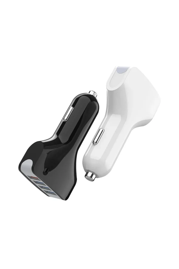 C20 4 Port Araç Hızlı Şarj 3.0 çift USB Adaptörü Siyah - Görsel 3