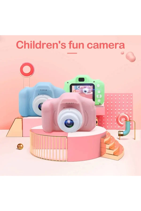 Pembe Renk Mini 1080p Hd Çocuk Kamera Dijital Fotoğraf Makinesi 2.0 Inç Ekran - Görsel 3