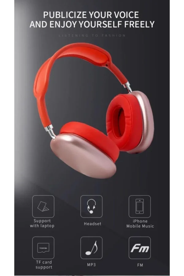 P9 Bluetooth Kablosuz Kulaklık Mavi - Görsel 2