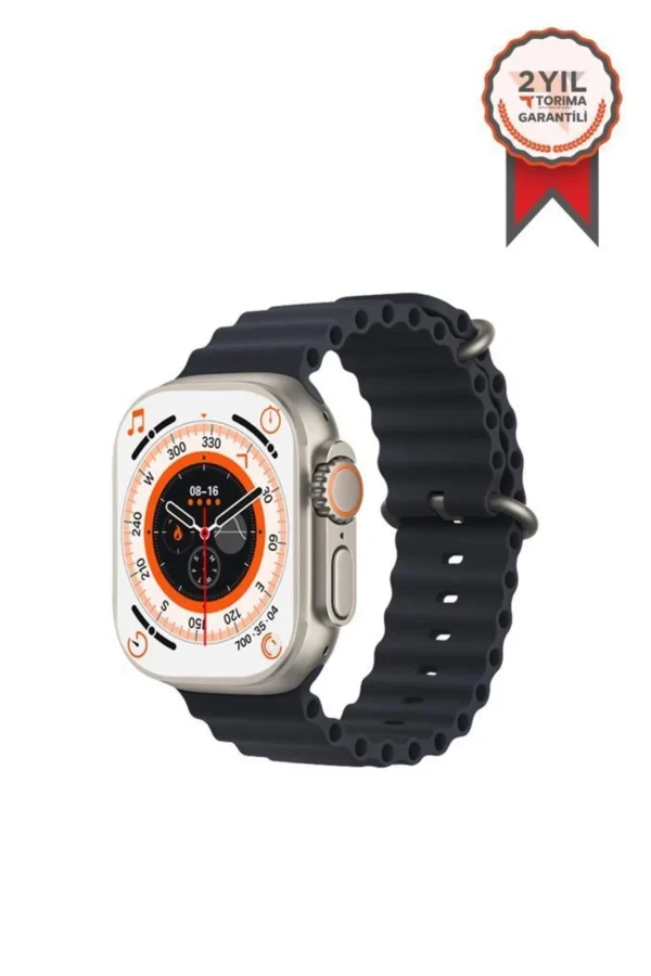 T800 Ultra 44mm Tam Ekran Bt Çağrı Özellikli Akıllı Saat Siyah T800Ultra