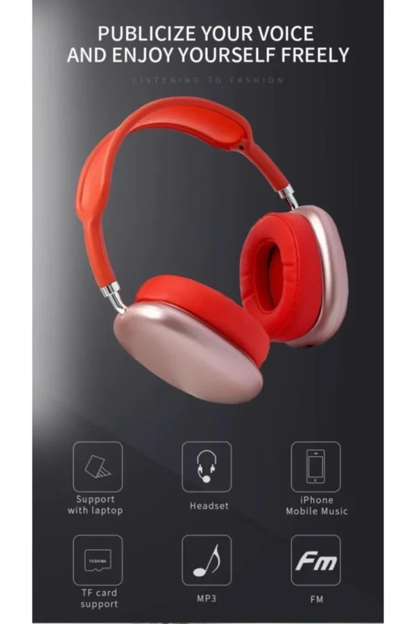P9 Bluetooth Kablosuz Kulaklık Gri - Görsel 3