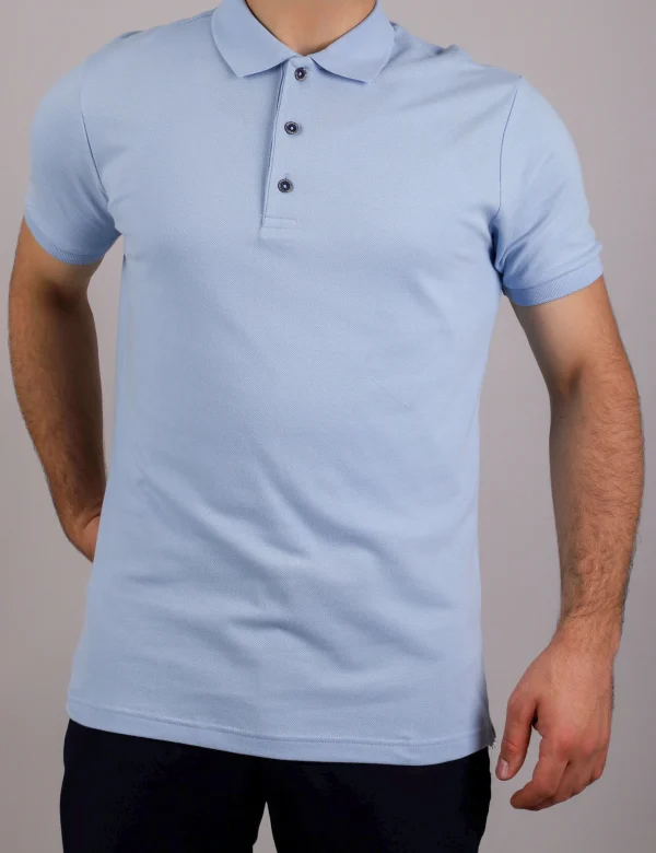 UMR Açık-Mavi Renk Polo Yaka T-Shirt