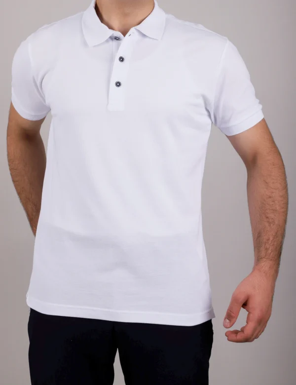 UMR Beyaz Renk Polo Yaka T-Shirt