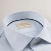 Daniel Bessi Açık Mavi Noktalı Slim Fit Beyaz Gömlek
