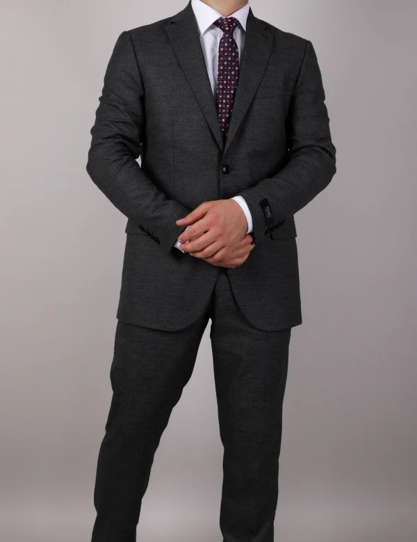 UMR COLLECTION Dokulu Füme Gri Takım Elbise - Görsel 3