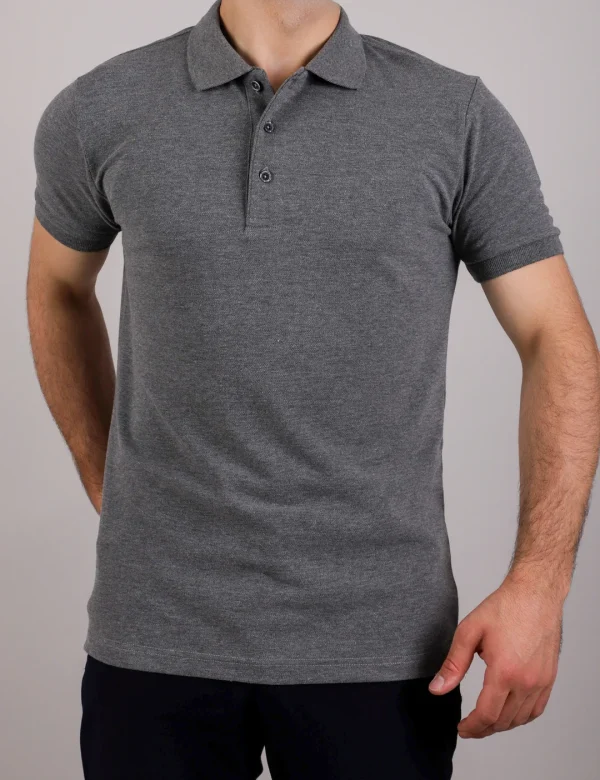 UMR Gri Renk Polo Yaka T-Shirt