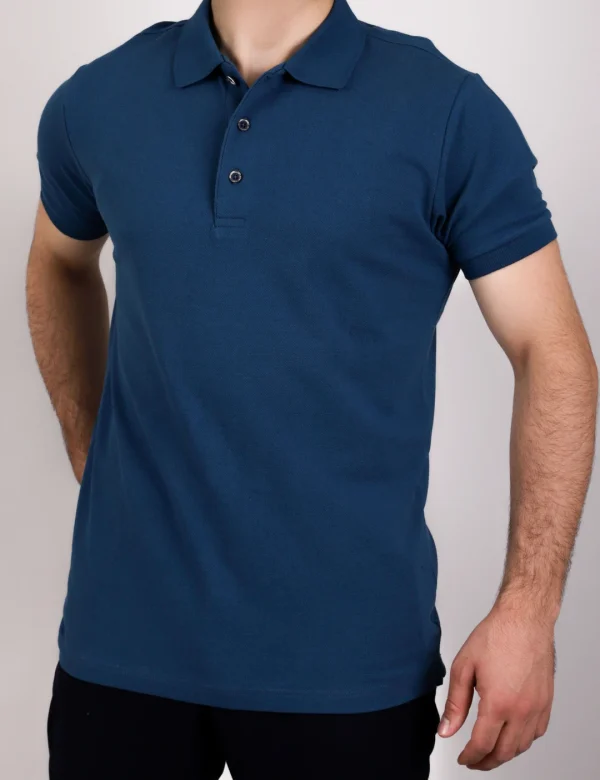 UMR İndigo Renk Polo Yaka T-Shirt