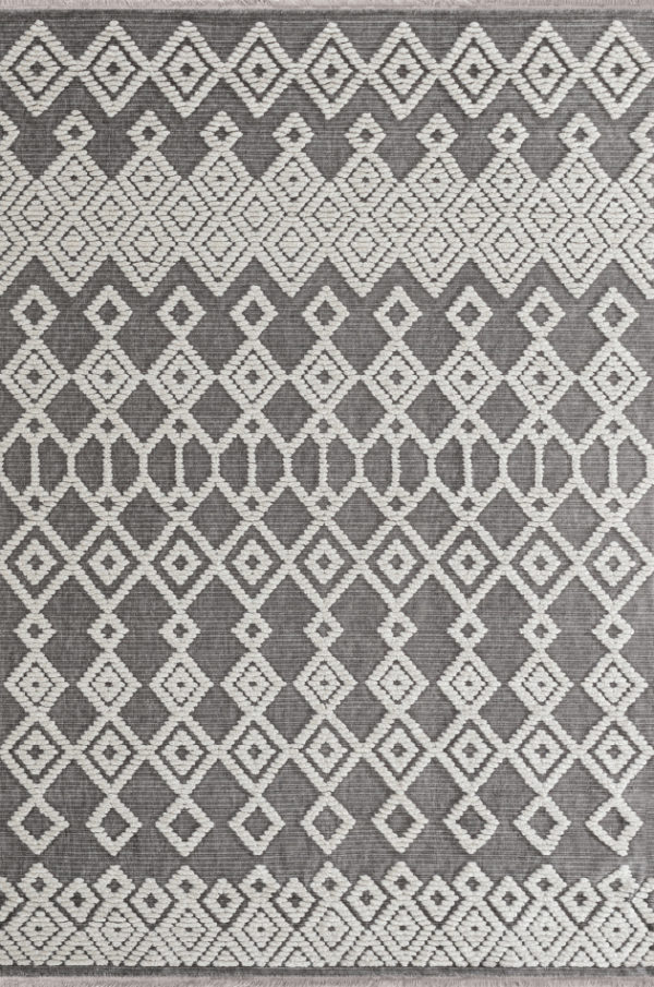 8733 Gri / Krem Bahariye Halı