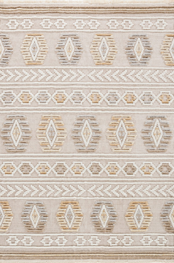 C387 Bej / Sarı Bahariye Halı