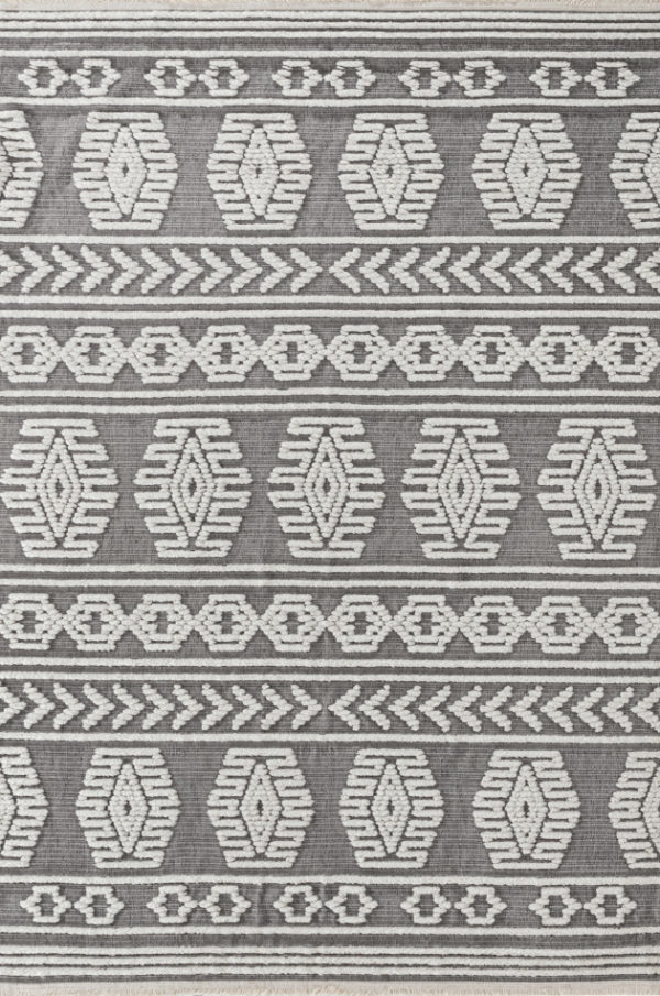 C387 Gri / Krem Bahariye Halı