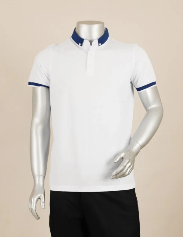 R-GERMEN Polo Yaka Beyaz Renk T-shirt