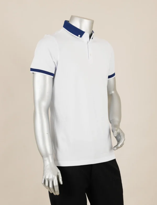 R-GERMEN Polo Yaka Beyaz Renk T-shirt - Görsel 2