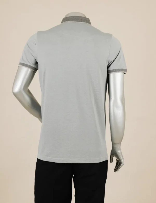 R-GERMEN Polo Yaka Gri Renk T-shirt - Görsel 3