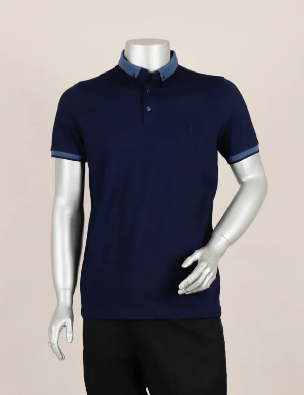 R-GERMEN Polo Yaka Lacivert Renk T-shirt