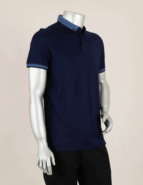 R-GERMEN Polo Yaka Lacivert Renk T-shirt - Görsel 2
