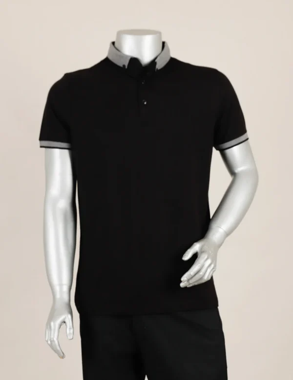 R-GERMEN Polo Yaka Siyah Renk T-shirt