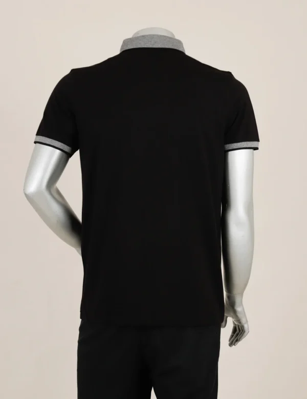 R-GERMEN Polo Yaka Siyah Renk T-shirt - Görsel 3