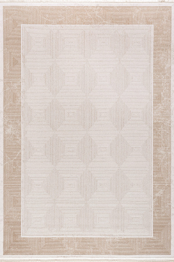 B770 Beyaz / Vizon Bahariye Halı