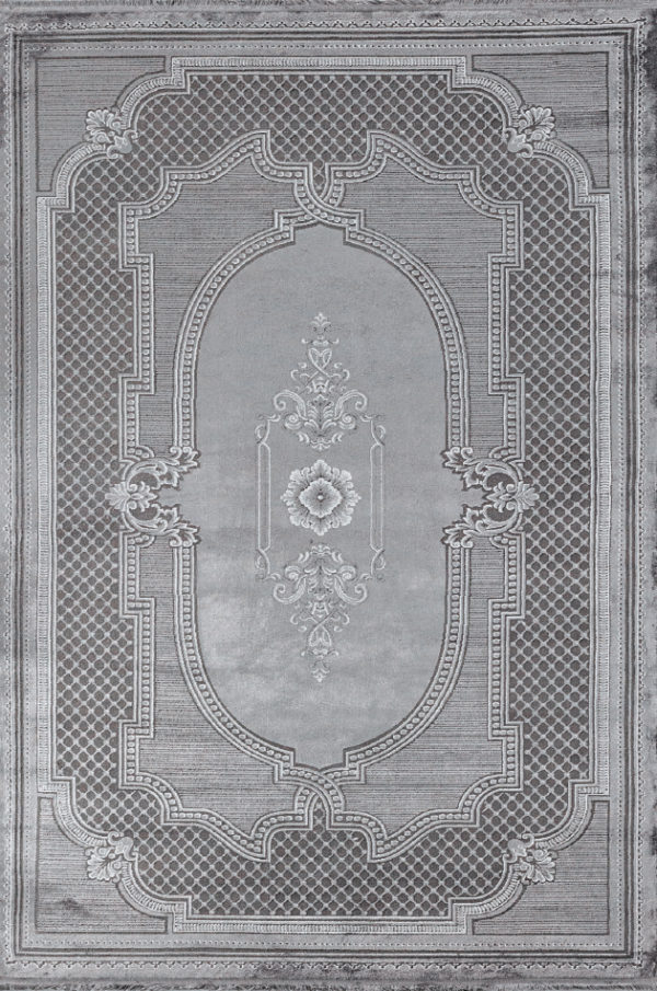 A914 Gri / Beyaz Bahariye Halı