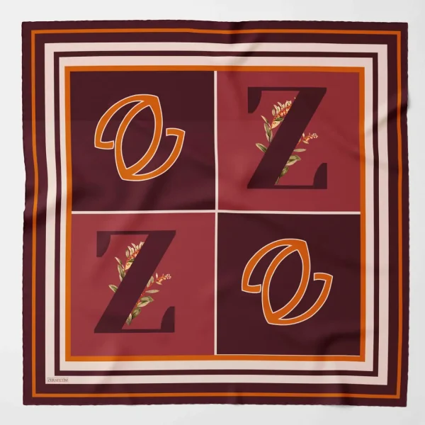 Zerafetim Twill İpek Half Logo Kiremit