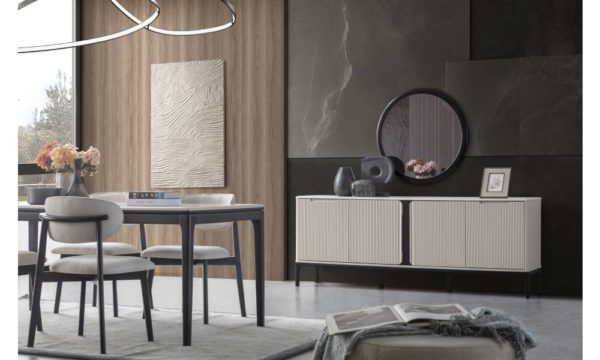 Henin İnci Bej Yemek Odası Takımı