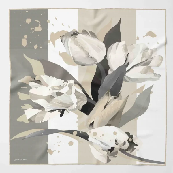 Zerafetim Twill İpek Magnolia Vizon