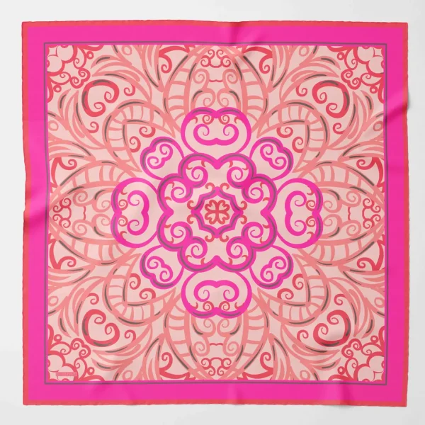 Zerafetim Twill İpek Meridyen Pembe Turuncu