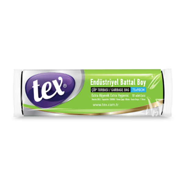 Tex Endüstriyel Battal Boy Çöp Torbası Siyah