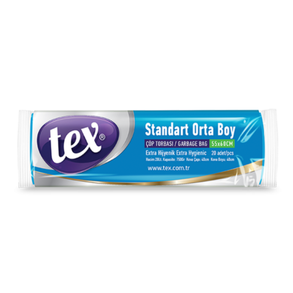 Tex Orta Boy Çöp Torbası Mavi